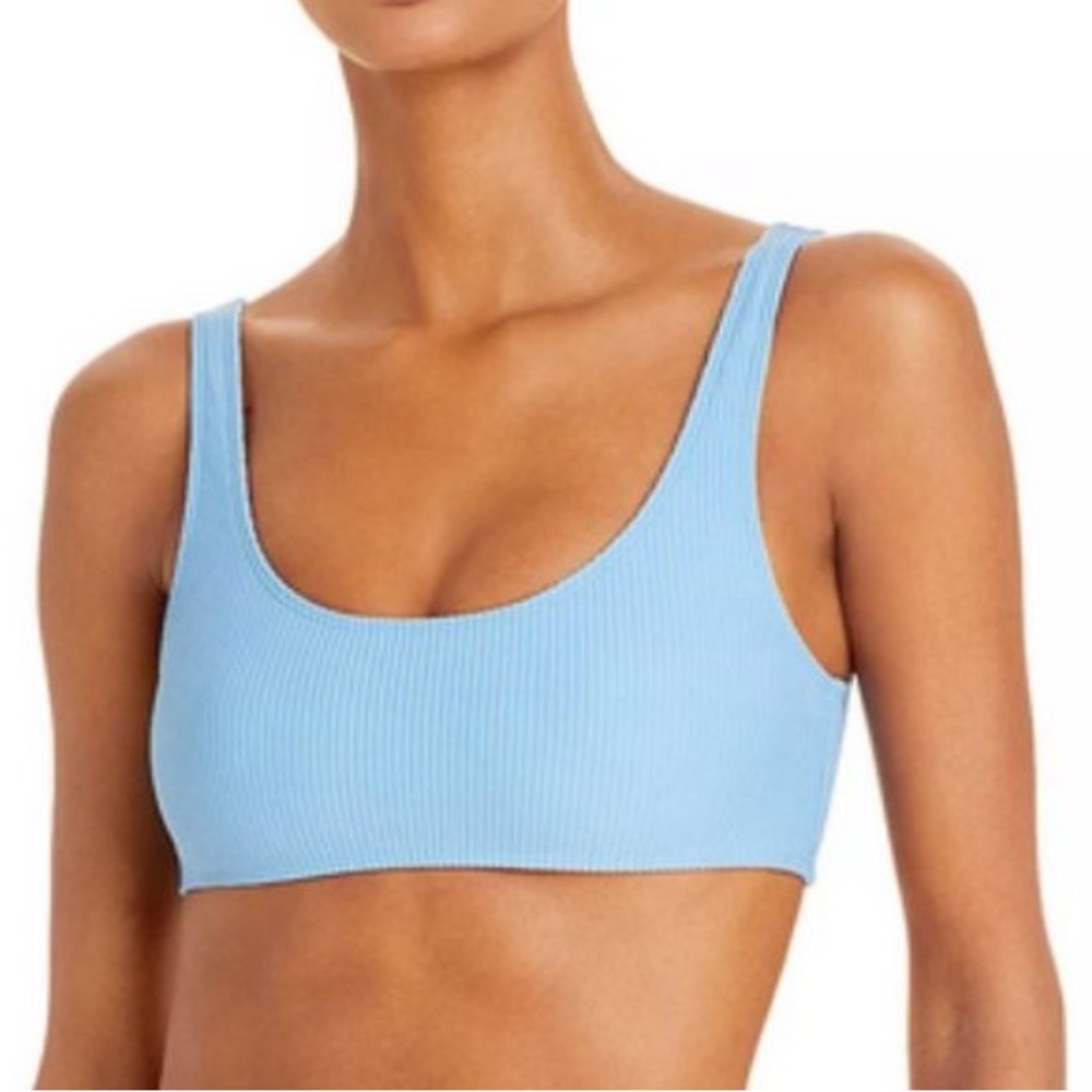 Frankies Bikinis Conner Ribbed Bikini Top, S
